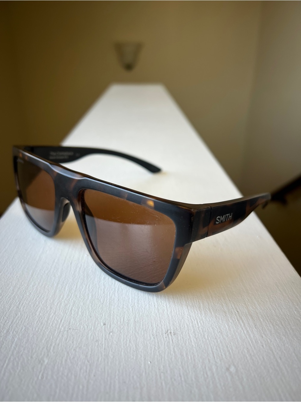 SMITH Black Frame Sunglasses with Brown Tinted Lenses